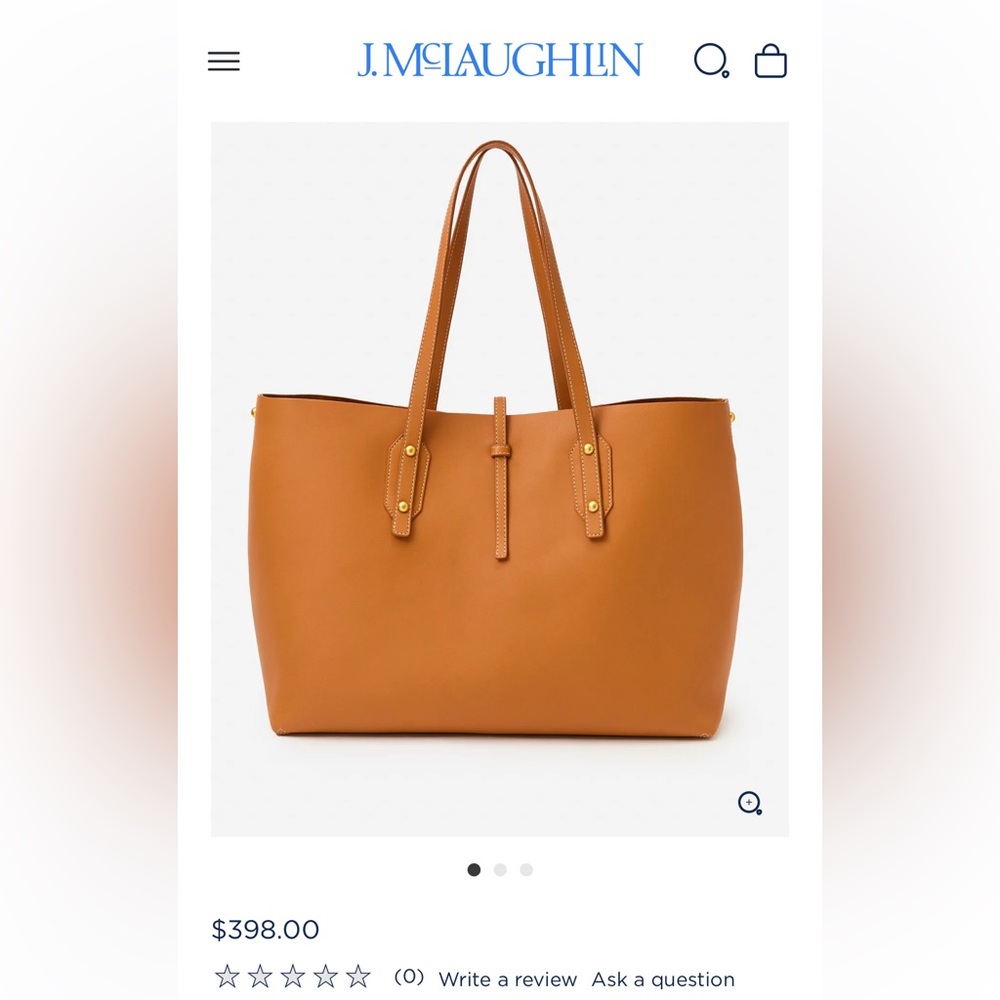 NWT🤩 100% leather 
J. McLaughlin tote